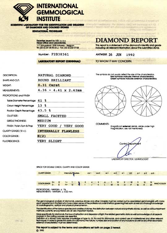 Foto 9 - Diamant 0,31ct Brillant IGI Lupenrein Wesselton, D5045