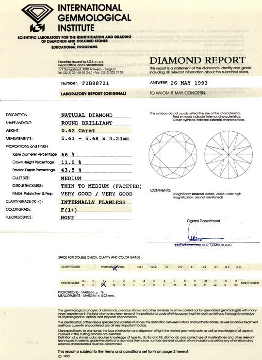 Foto 9 - Diamant 0,62ct IGI Lupenrein Top Wesselton Plus, D5793