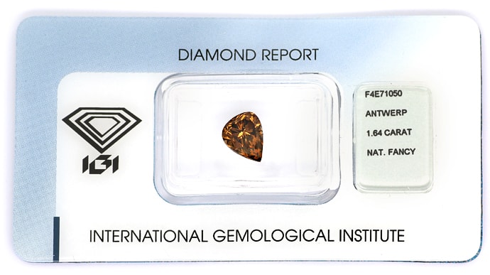 Foto 1 - Diamant 1,64ct Natural Fancy Orangy Brown IGI Expertise, D6818
