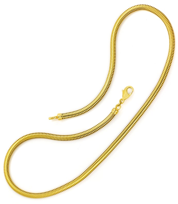 Foto 3 - Goldkette ovale Schlangenkette in massiv 585er Gelbgold, K3287