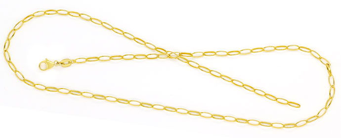 Foto 1 - Gelbgold Halskette Navette massiv 18K in 45cm, Z0703